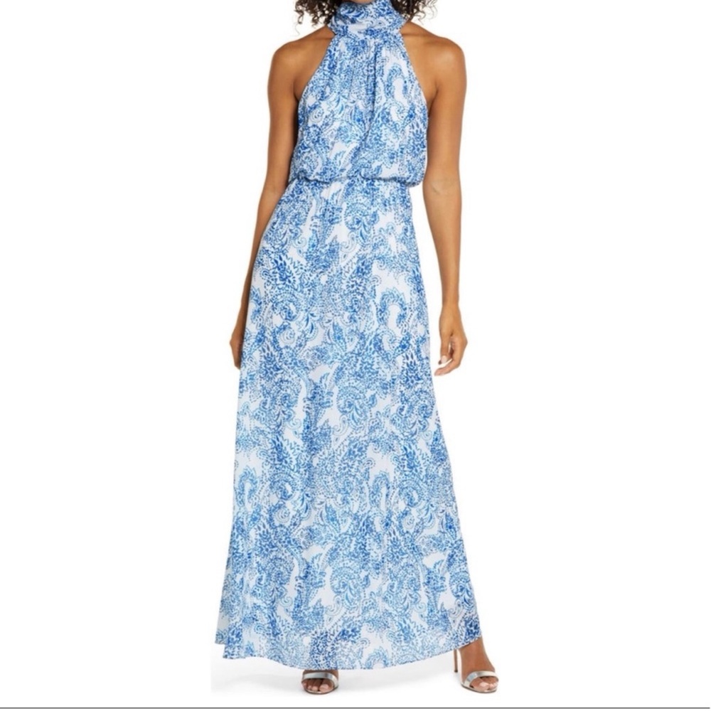 Bagdley Mischka Maxi Dress. Great option for wedding guest